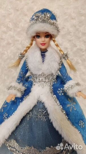 Куколка - шкатулка Снегурочка в шубке