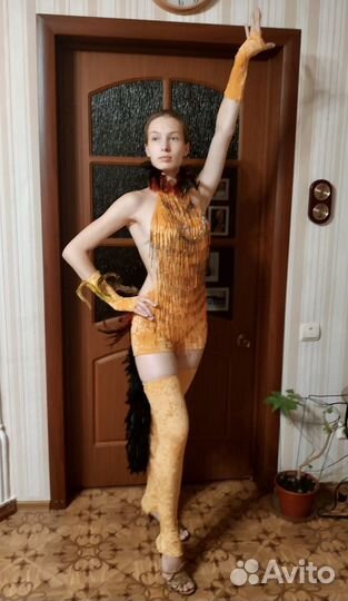Платье костюм для танцев (ча-ча-ча, румба)
