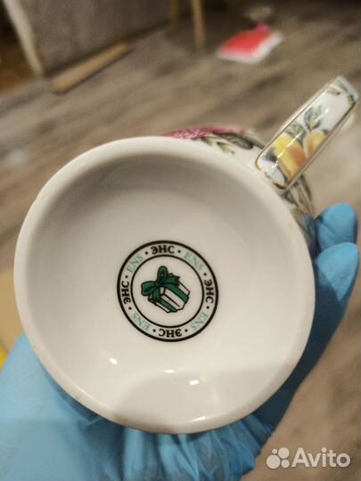 Кружка заварочная с ложкой - фарфор