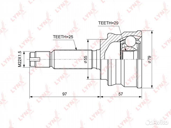 ШРУС наружный mitsubishi Colt(Z2) 1.3-1.5 02