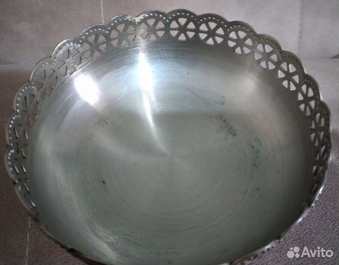 Мельхиоровая ваза конфетница СССР