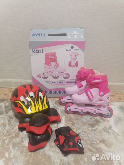 Детские ролики, защита, шлем