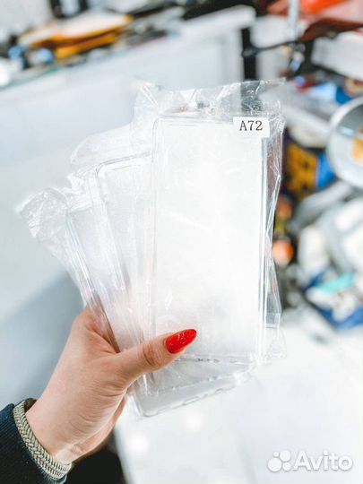 Чехол на Samsung A72 силикон прозранчый