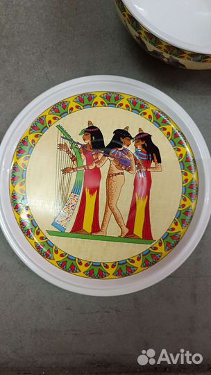 Бульонницы с подтарельниками в Египетском стиле