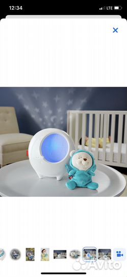 Игрушка-проэктор(белый шум)ночник муз Fisher Price