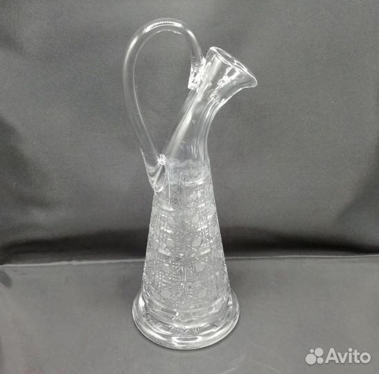Кувшин графин с ручкой 750 мл без крышки хрусталь