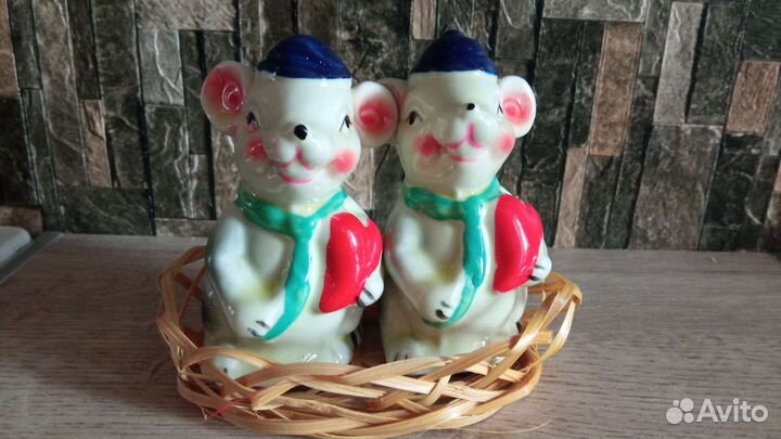 Солонка и перечница керамика