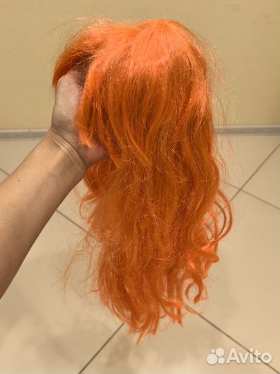 Парик рыжий с челкой