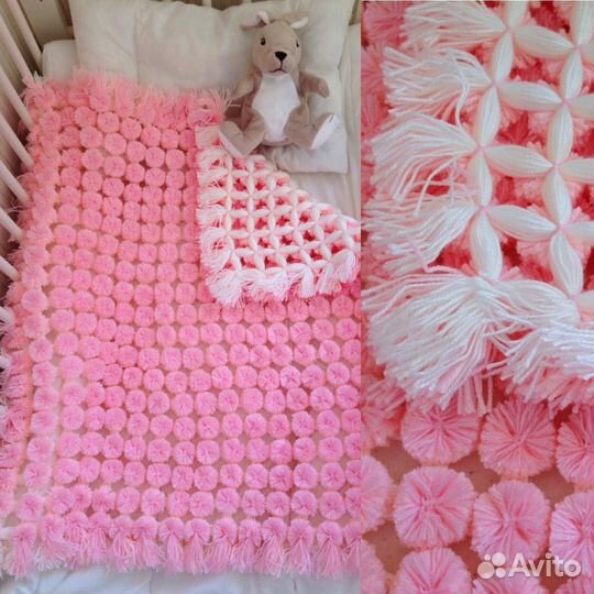 Плед детский вязаный