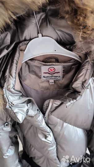 Пуховик для девочки 140