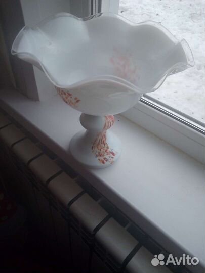 Ваза для фруктов на ножке СССР