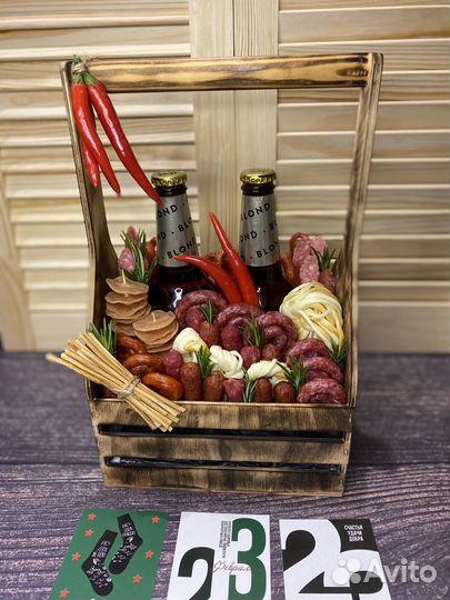 Мужские съедобные/колбасные букеты 23 февраля