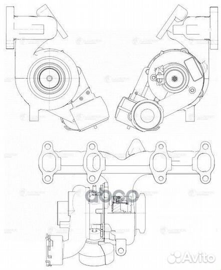 Турбокомпрессор VW Transporter T5 (03) 1.9TDi