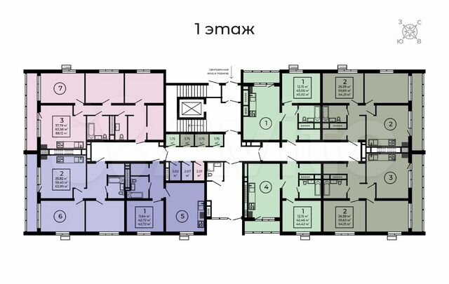 1-к. квартира, 45 м², 1/5 эт.