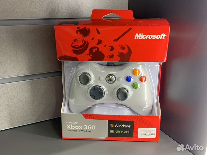 Джойстик xbox 360 проводной 60 белый