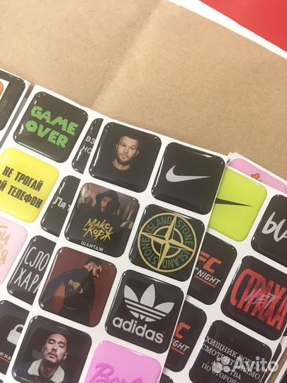 3D стикеры на телефон 10 шт