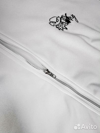 Зип Худи Rhinestones белая
