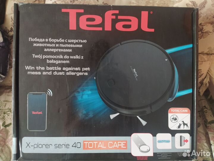 Робот пылесос tefal x-plorer serie 40 total моющий