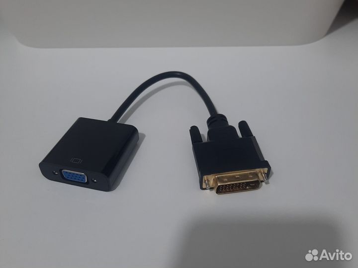 Переходник- адаптер DVi- D to VGA, черный