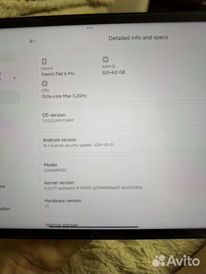 Xiaomi mi pad 6 pro 8 128