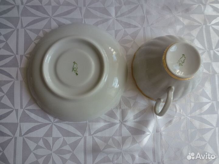 Чайные пары из фарфора Дулёво