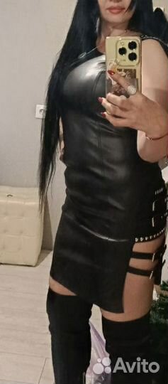 Эксклюзивное кожанное платье