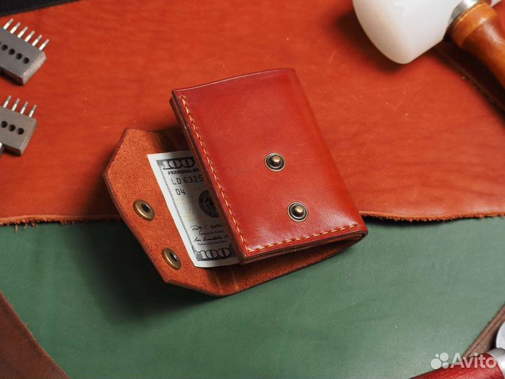 Кошелек кардхолдер натуральная кожа