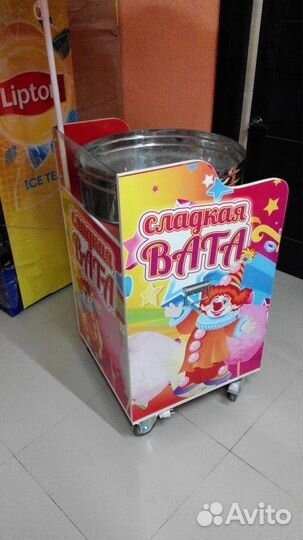 Аппарат для сладкой ваты + Тумба + Палочки