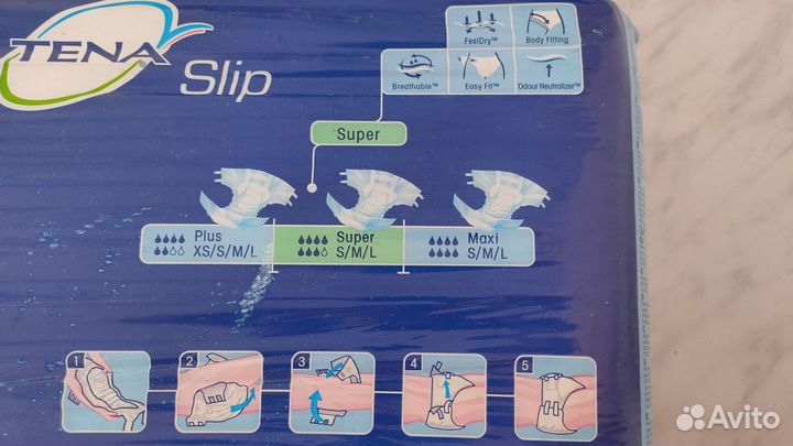 Подгузники для взрослых tena Slip Super, M, 30 шт