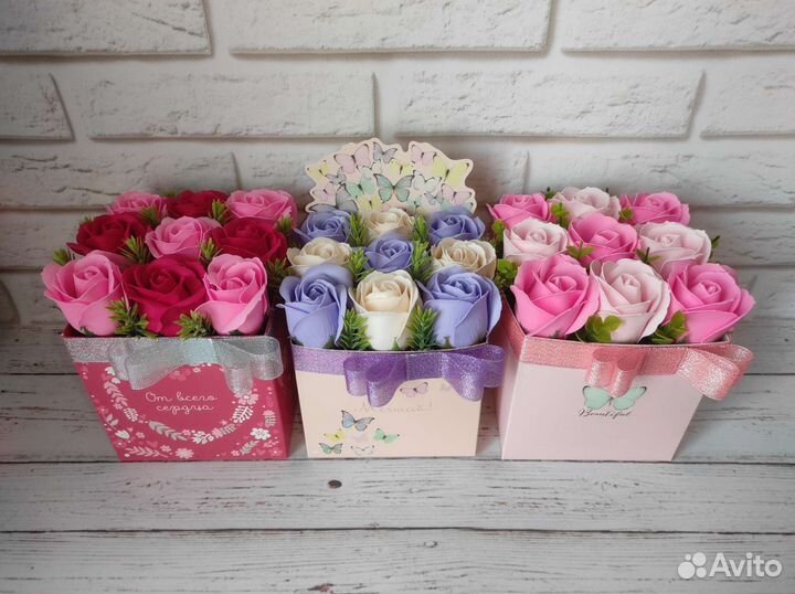 Мыльные цветы розы