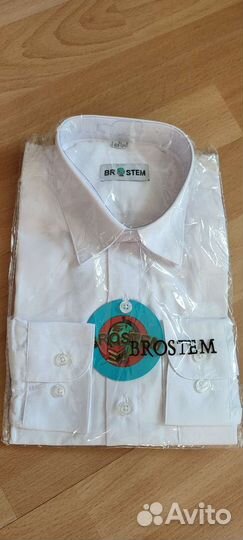 Рубашка белая, новая, р.128-134 (р.31)