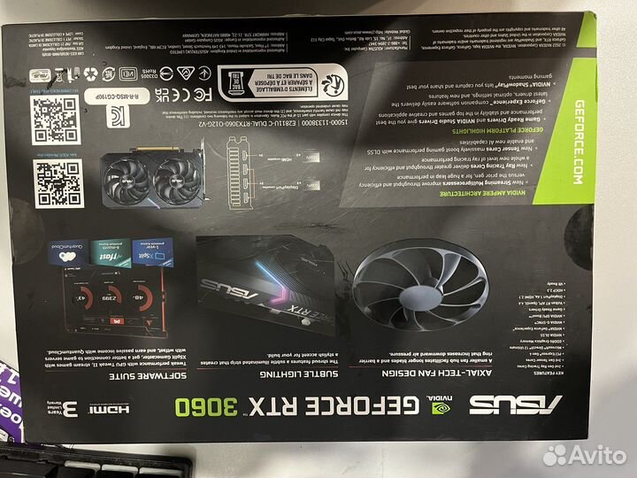 Видеокарта asus geforce rtx 3060 dual