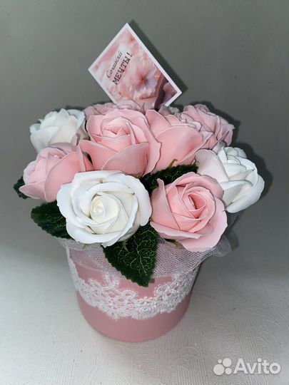 Букет из мыльных роз