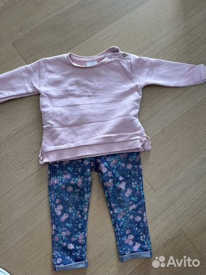 Лонгслив zara для девочки со штанишками