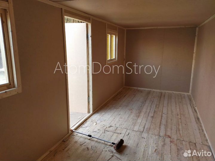 Вагончик бытовка строительная с установкой