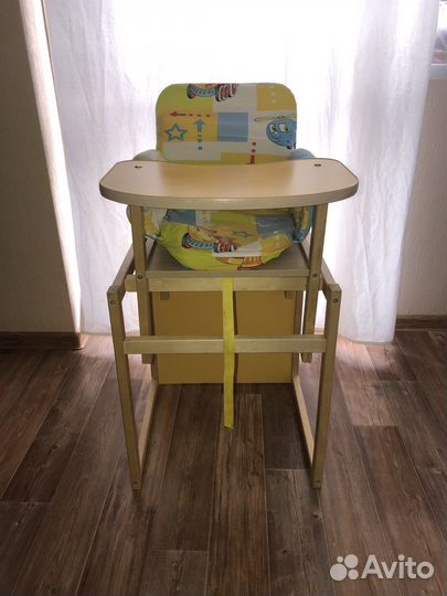 Стульчик для кормления трансформер деревянный