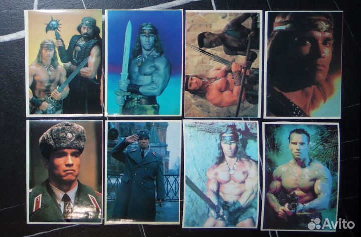 Наклейки Ван Дамм Шварц и др звёзды Голливуда 90-х