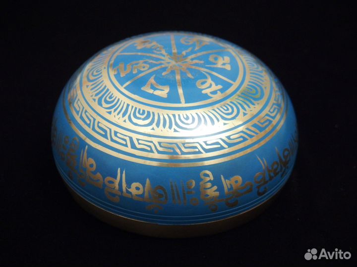 Литая поющая чаша SBC 004 (12 см, цвет синний)