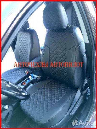 Чехлы Автопилот Hyundai ix35 из экокожи чёрные