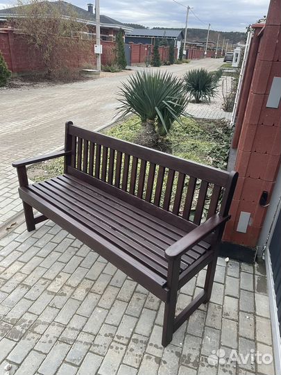 Скамейка деревянная садовая. Английский стиль