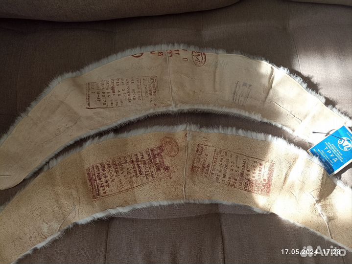 Воротник меховой норка жемчужная новый СССР