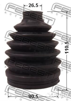 Пыльник шрус наружный комплект pvc 80.5x110.5x26.5