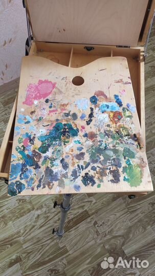 Мольберт этюдник напольный деревянный