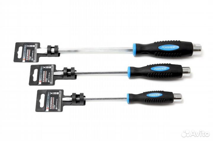 Отвертка шлицевая силовая магнитная 