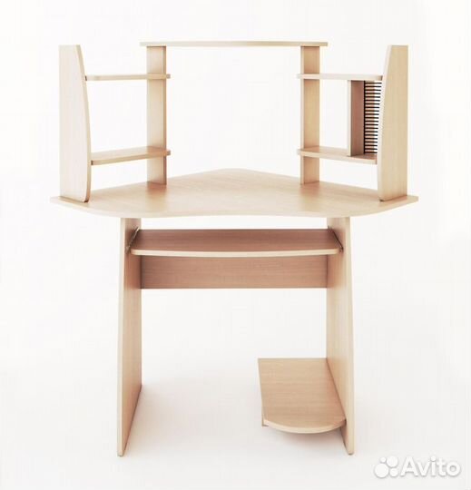 Стол компьютерный угловой (Беленый дуб)