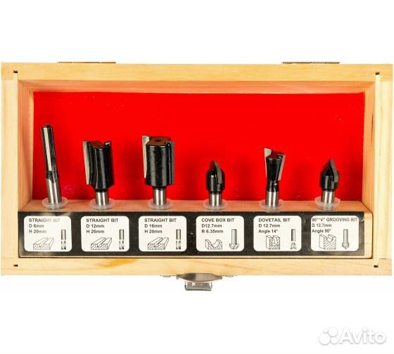 Набор фрез по дереву (хвостовик 6 мм) 6 шт. FIT