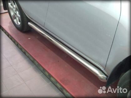 Пороги d-76 с загибом Toyota Rav-4 2010-2012 г.в