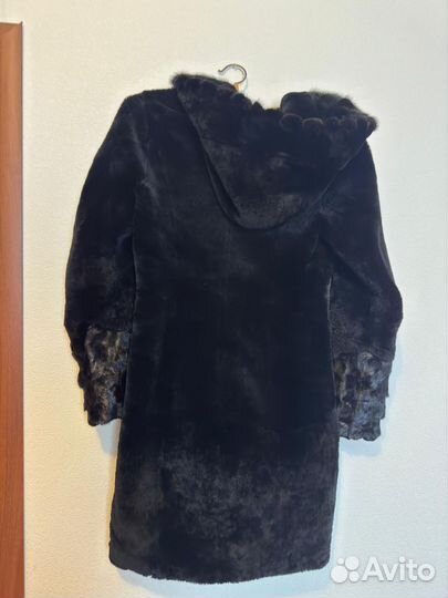 Шуба мутоновая с норкой