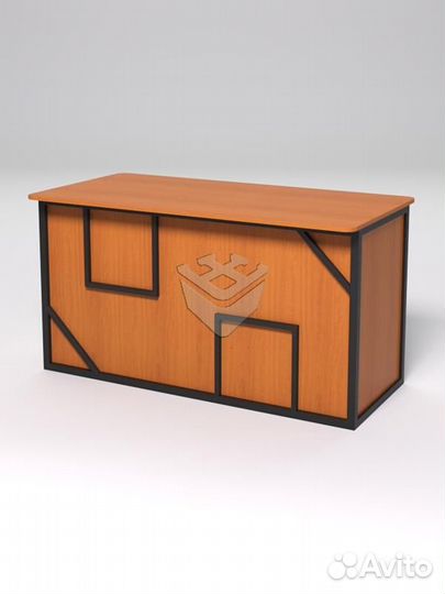 Стол рабочий офисный С-03А (закругленные торцы) &q