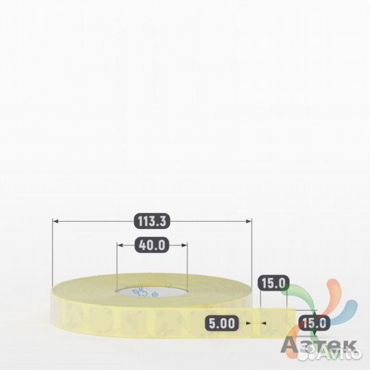 Этикетка 15х15 4000шт IQ code Прозрачный полипропилен